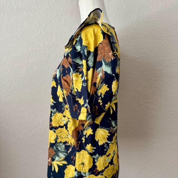 New Sea New York Ella Floral V-Neck Blouse Top Ruffle Women's Size 0 - Picture 5 of 7